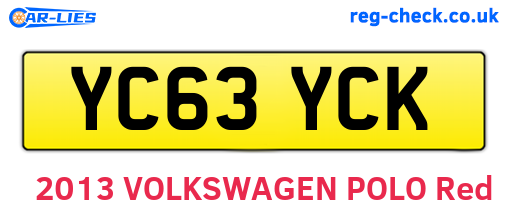 YC63YCK are the vehicle registration plates.