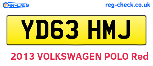 YD63HMJ are the vehicle registration plates.