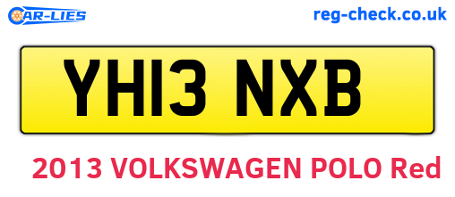 YH13NXB are the vehicle registration plates.