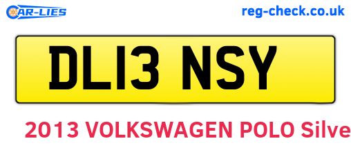 DL13NSY are the vehicle registration plates.