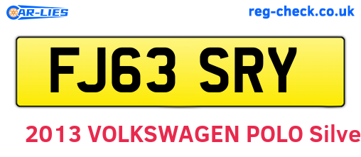 FJ63SRY are the vehicle registration plates.