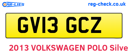 GV13GCZ are the vehicle registration plates.