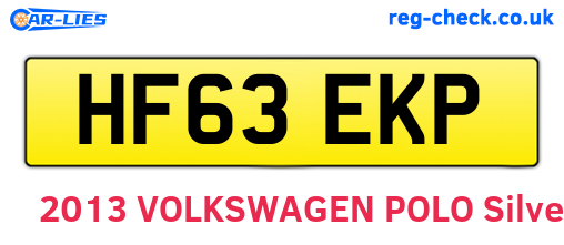 HF63EKP are the vehicle registration plates.