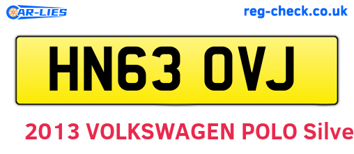 HN63OVJ are the vehicle registration plates.
