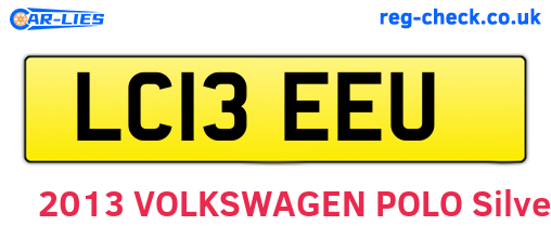 LC13EEU are the vehicle registration plates.