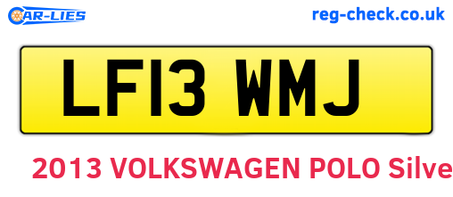 LF13WMJ are the vehicle registration plates.
