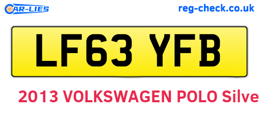 LF63YFB are the vehicle registration plates.