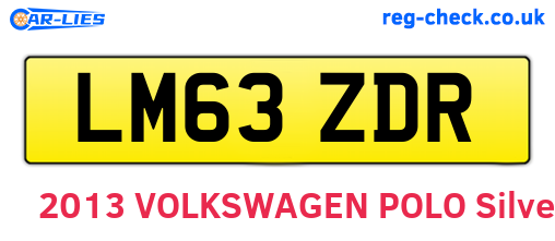 LM63ZDR are the vehicle registration plates.