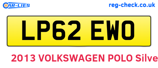 LP62EWO are the vehicle registration plates.