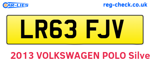 LR63FJV are the vehicle registration plates.