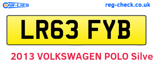 LR63FYB are the vehicle registration plates.