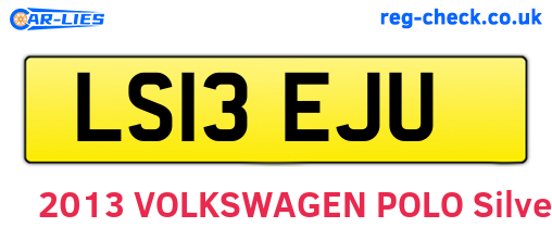LS13EJU are the vehicle registration plates.