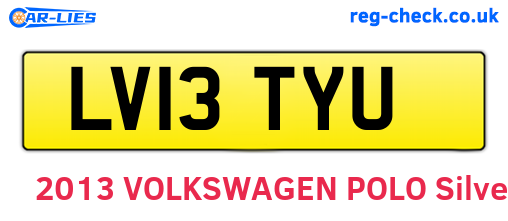 LV13TYU are the vehicle registration plates.