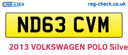 ND63CVM are the vehicle registration plates.