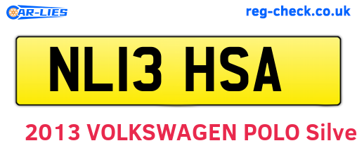 NL13HSA are the vehicle registration plates.