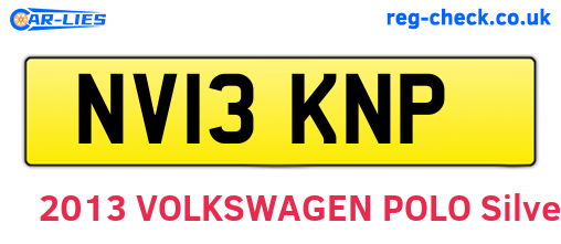 NV13KNP are the vehicle registration plates.