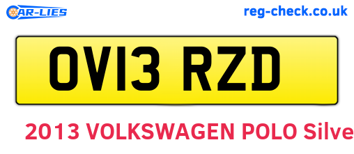 OV13RZD are the vehicle registration plates.