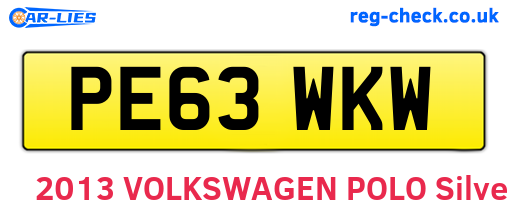 PE63WKW are the vehicle registration plates.
