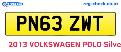 PN63ZWT are the vehicle registration plates.