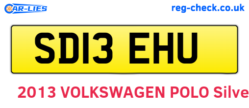 SD13EHU are the vehicle registration plates.