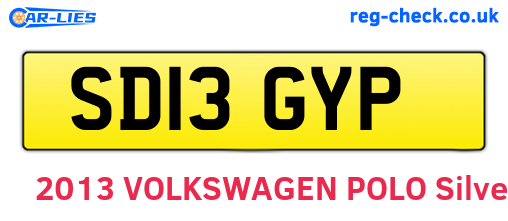 SD13GYP are the vehicle registration plates.