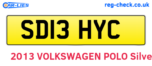 SD13HYC are the vehicle registration plates.