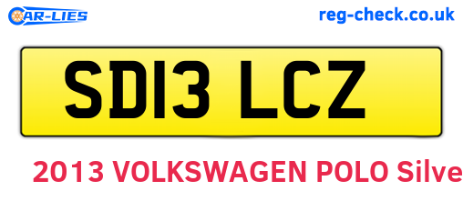 SD13LCZ are the vehicle registration plates.