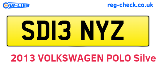 SD13NYZ are the vehicle registration plates.