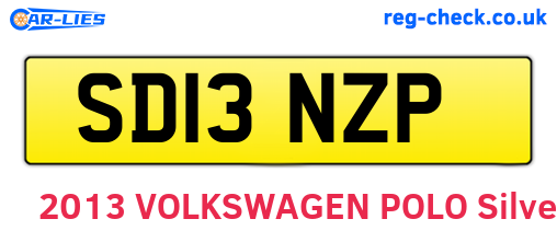 SD13NZP are the vehicle registration plates.
