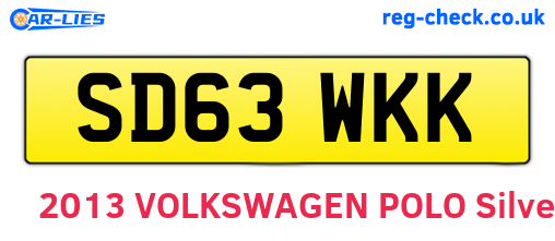 SD63WKK are the vehicle registration plates.