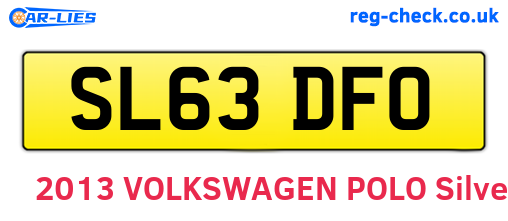 SL63DFO are the vehicle registration plates.
