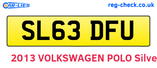 SL63DFU are the vehicle registration plates.