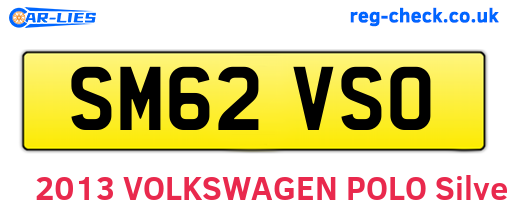 SM62VSO are the vehicle registration plates.