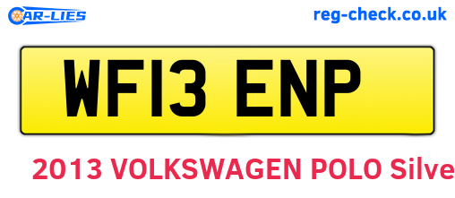 WF13ENP are the vehicle registration plates.