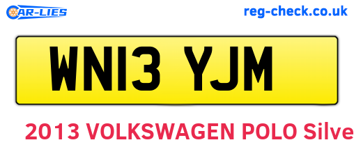 WN13YJM are the vehicle registration plates.