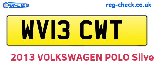 WV13CWT are the vehicle registration plates.