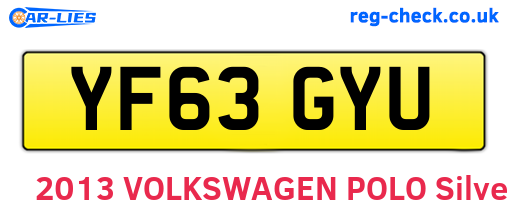 YF63GYU are the vehicle registration plates.