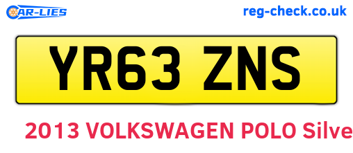 YR63ZNS are the vehicle registration plates.