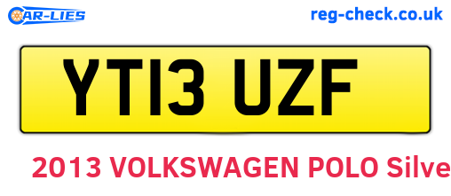 YT13UZF are the vehicle registration plates.