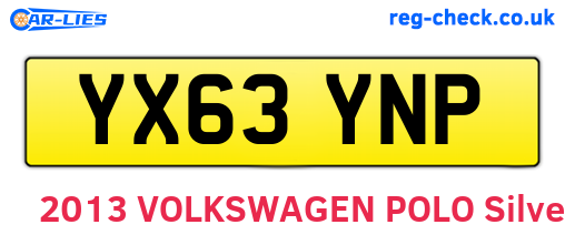 YX63YNP are the vehicle registration plates.
