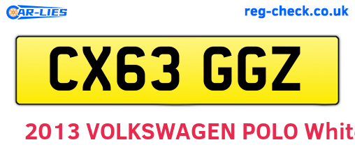 CX63GGZ are the vehicle registration plates.