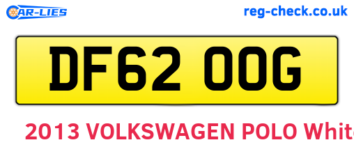 DF62OOG are the vehicle registration plates.