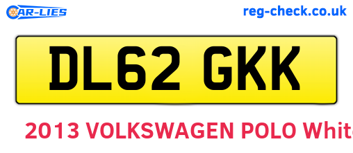 DL62GKK are the vehicle registration plates.