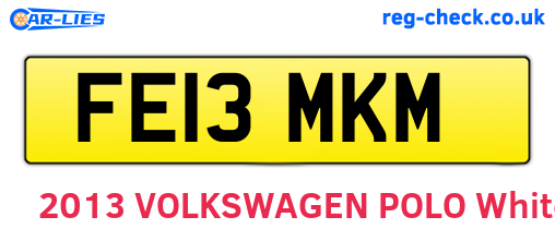 FE13MKM are the vehicle registration plates.