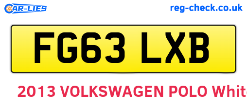 FG63LXB are the vehicle registration plates.