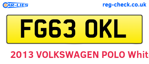 FG63OKL are the vehicle registration plates.