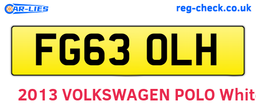 FG63OLH are the vehicle registration plates.