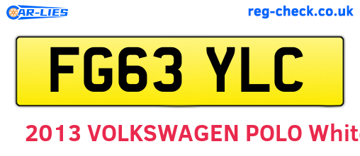 FG63YLC are the vehicle registration plates.