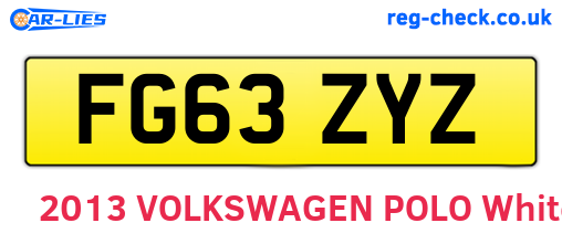 FG63ZYZ are the vehicle registration plates.