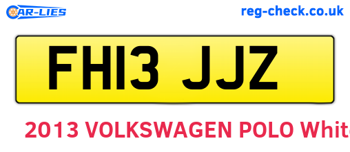 FH13JJZ are the vehicle registration plates.